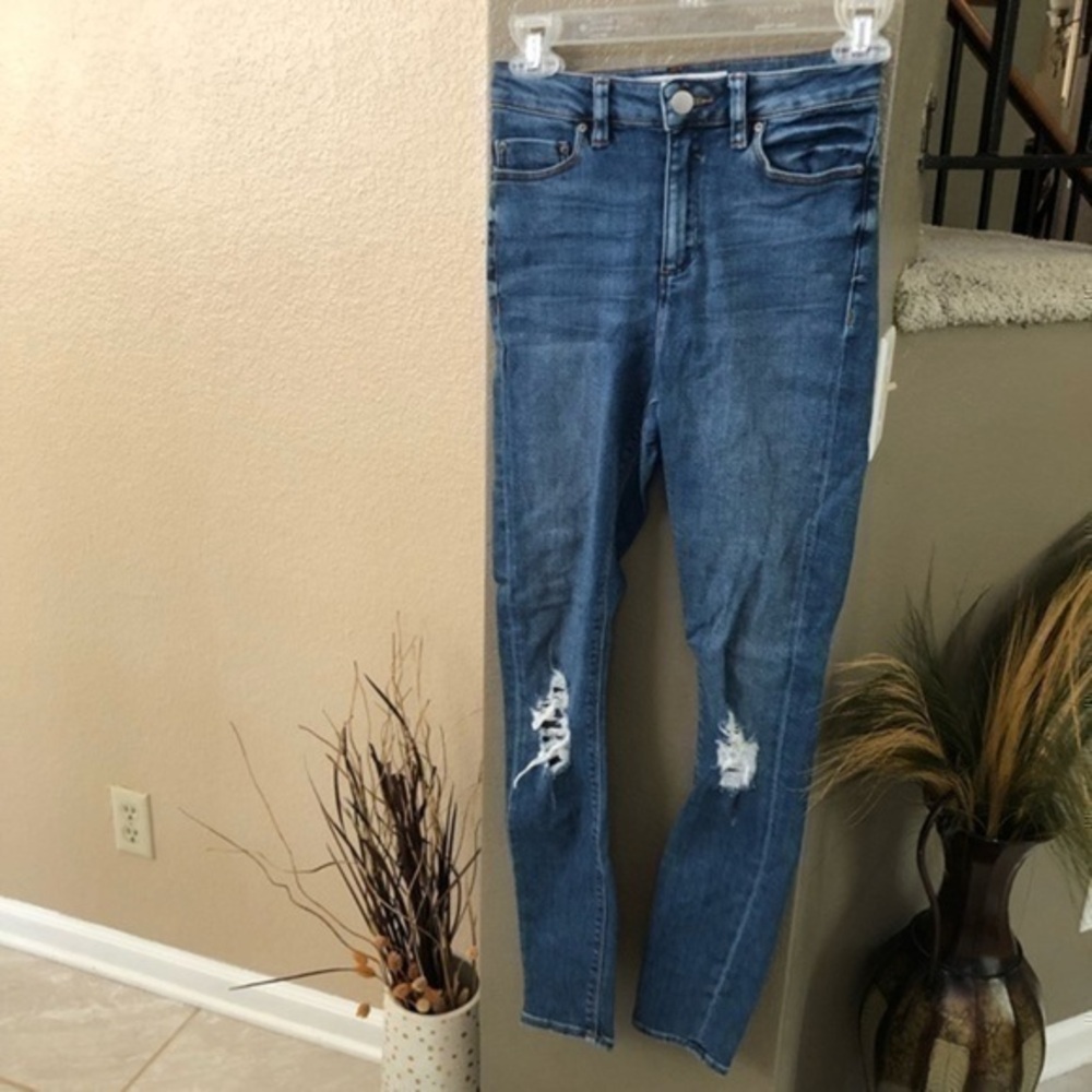 ASOS High Waisted Distressed Skinny Jean Size 25